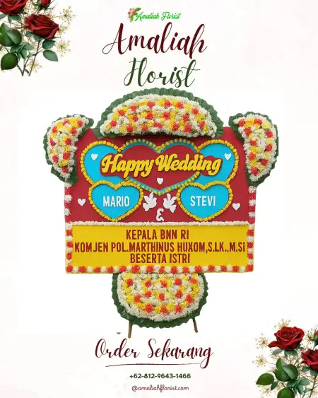 Papan Bunga Pernikahan Pangadegan